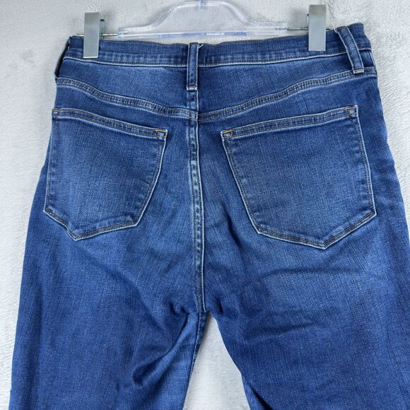 J. Crew 10" High Rise Skinny Jeans Womens Size 28P Medium Wash Denim Blue - Picture 3 of 11